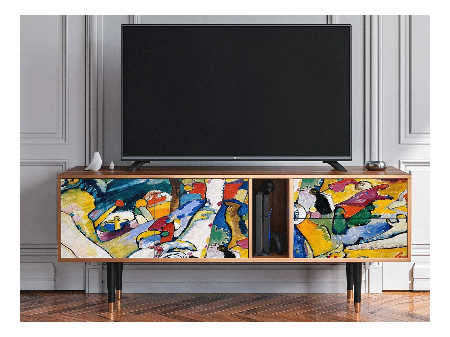 Meuble TV - 170х69х48 cm - T1 - Improvisation 26  , Noyer