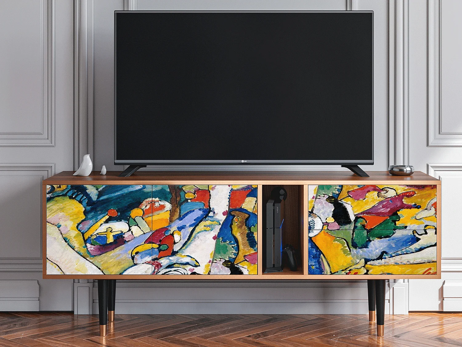 Meuble TV - 170х69х48 cm - T1 - Improvisation 26  , Noyer