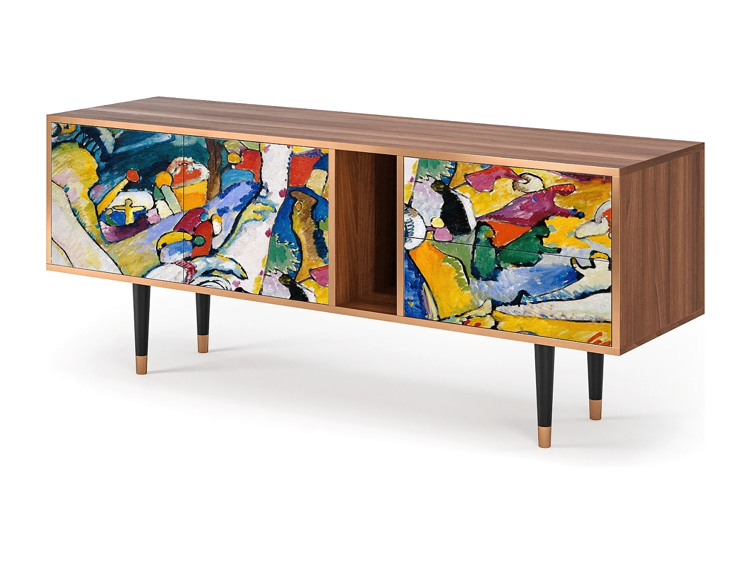 Mueble de TV - 170х69х48 cm - T1 - Improvisation 26  , Nogueira