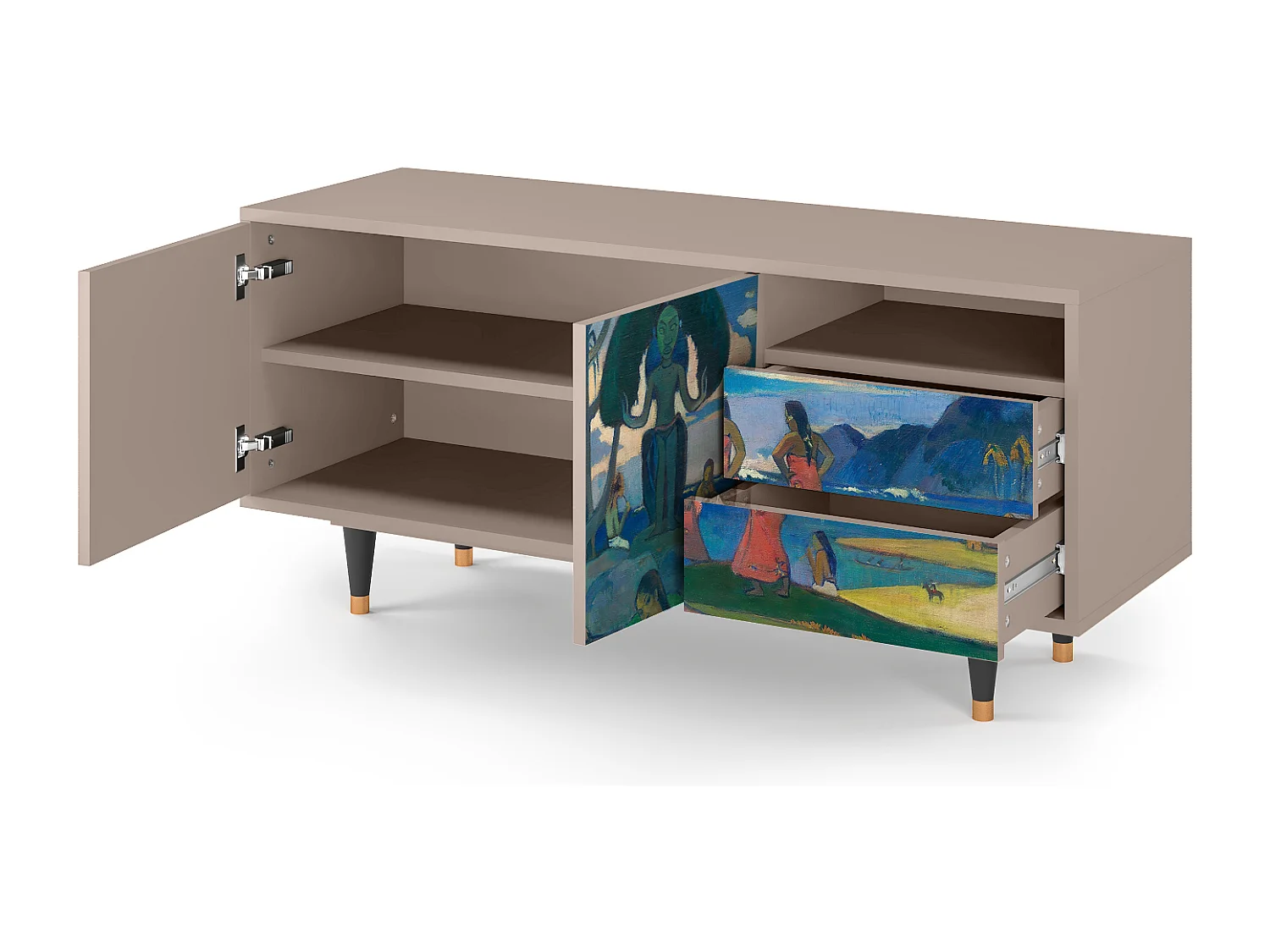 Mueble de TV - 125х56х41 cm - T7 - Day of the God, Latte