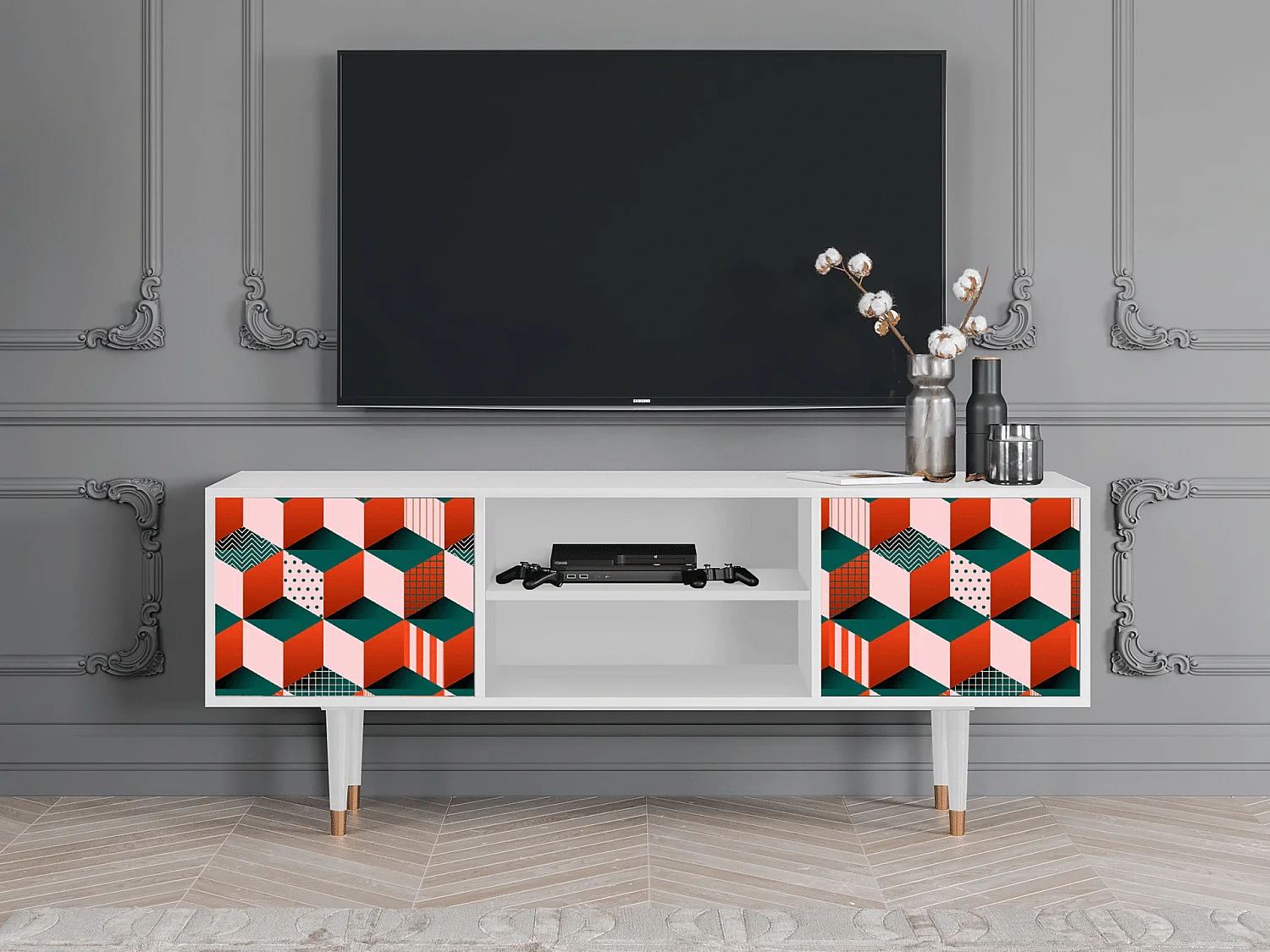 Meuble TV - 170х69х48 cm - T2 - Pepsi-Cola, Blanc