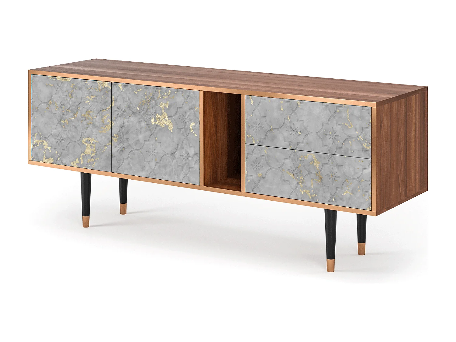 Mobile TV - 170х69х48 cm - T1 - Mariana Trench, Noce