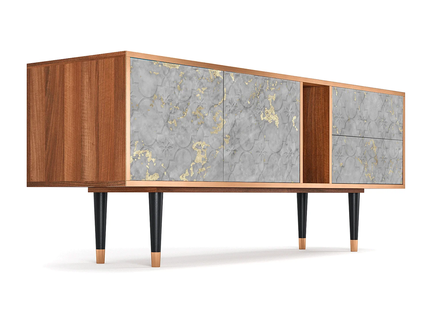 Meuble TV - 170х69х48 cm - T1 - Mariana Trench, Noyer