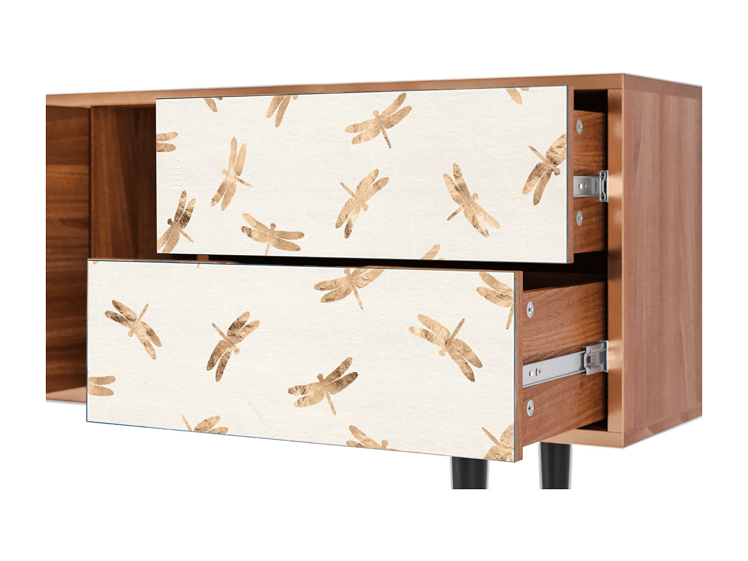 Meuble TV - 170х69х48 cm - T1 - Nude Dragonflies, Noyer