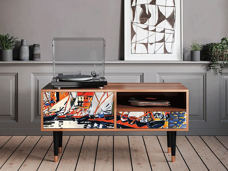 TV-meubel - 115х59х48 cm - T3 - Le Séchage des voiles , Walnoot