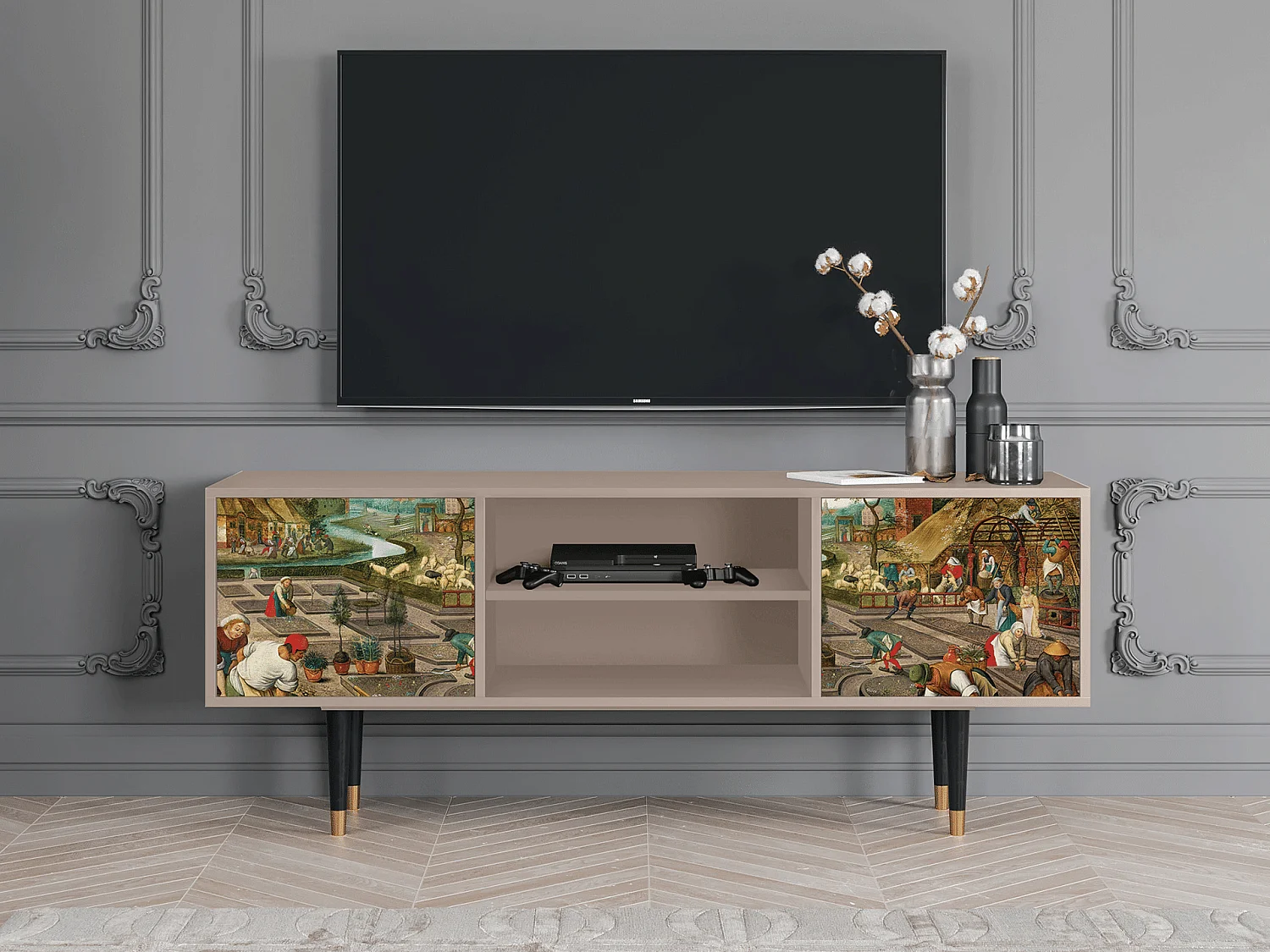 Meuble TV - 170х69х48 cm - T2 - The Younger - Spring, Latte