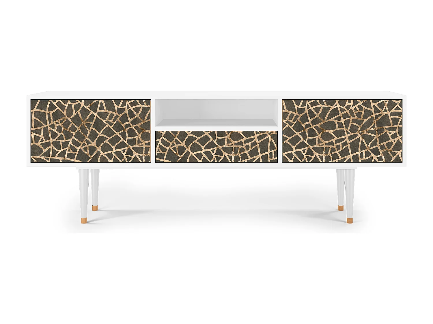 Mobile TV - 170х59х41 cm - T6 - Enlarged Leaf, Bianco