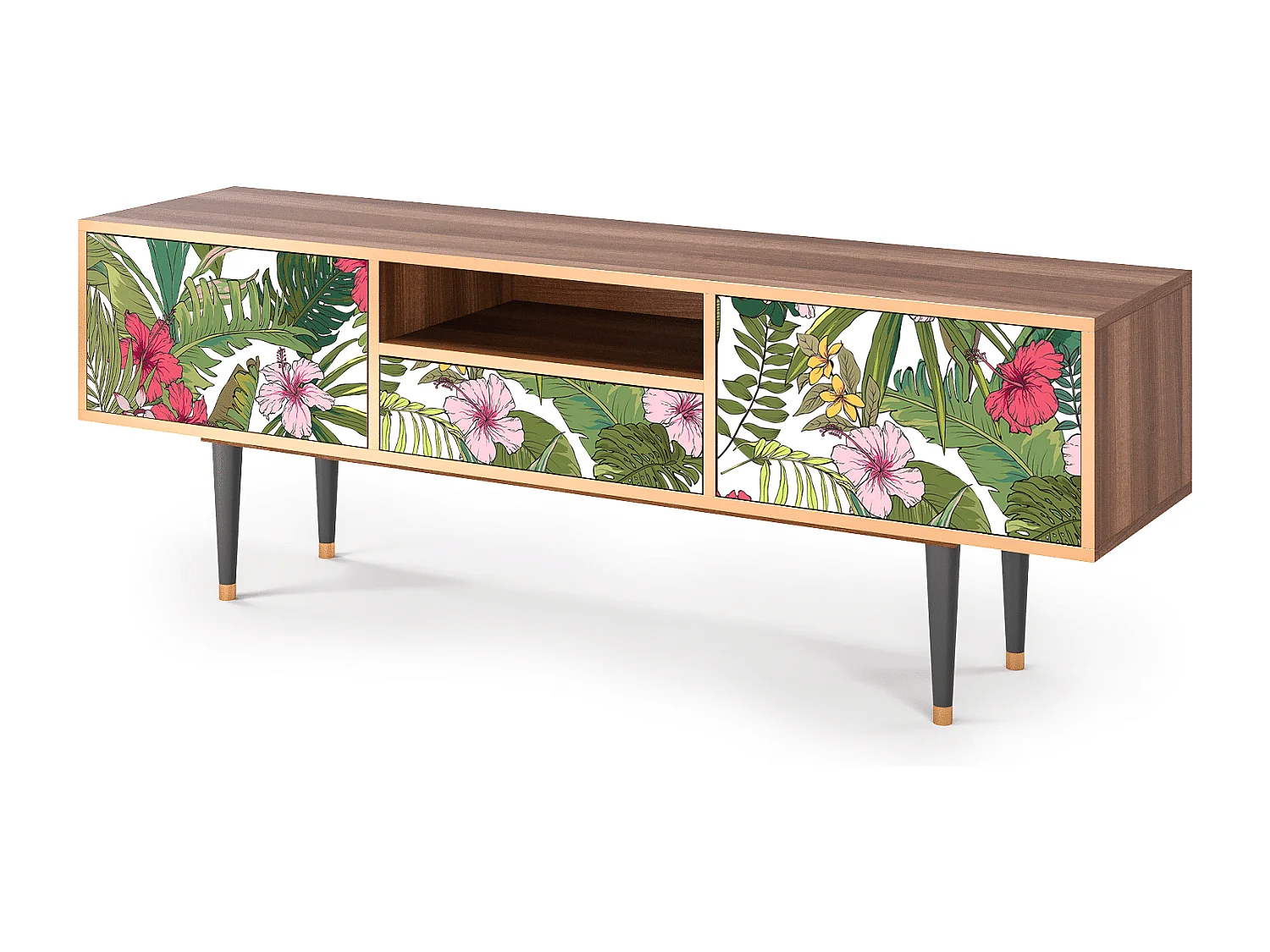 Meuble TV - 170х59х41 cm - T6 - Verdant Tropics, Noyer