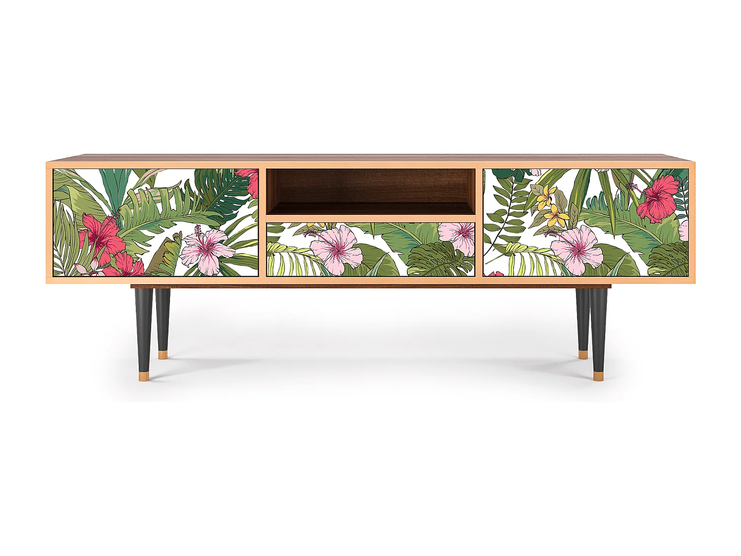 Meuble TV - 170х59х41 cm - T6 - Verdant Tropics, Noyer