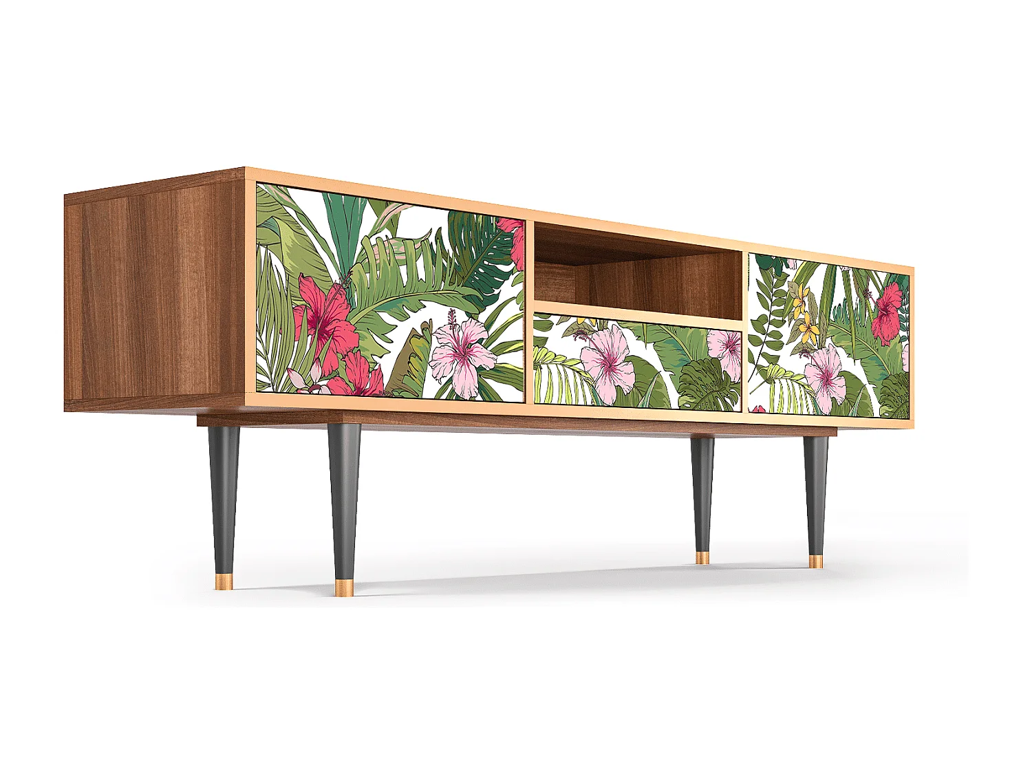 Meuble TV - 170х59х41 cm - T6 - Verdant Tropics, Noyer