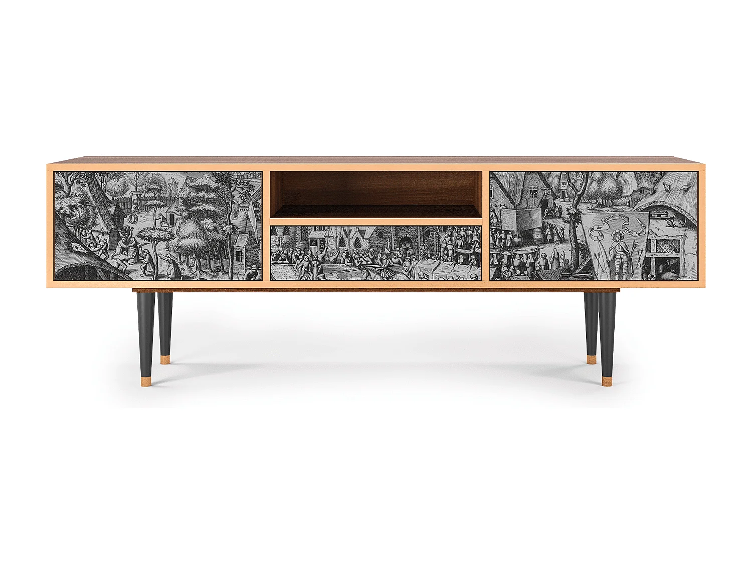 Mueble de TV - 170х59х41 cm - T6 - The Festival of Saint, Nogal