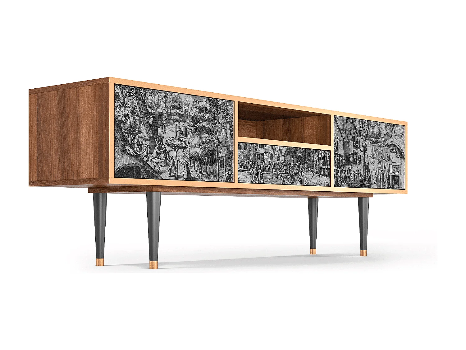 Mueble de TV - 170х59х41 cm - T6 - The Festival of Saint, Nogal