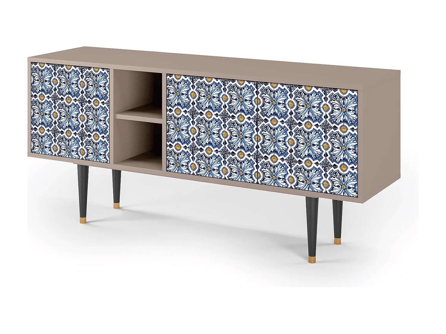 TV-meubel - 150х69х41 cm - T5 - Lovely Cornflowers, Latte