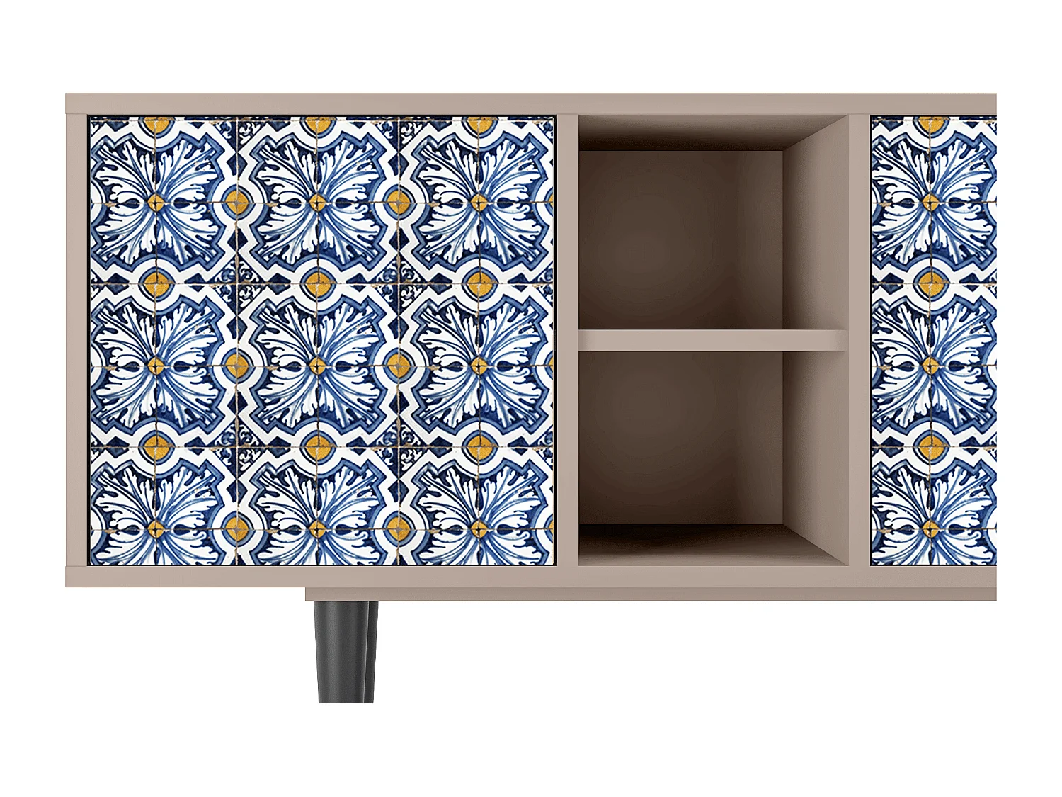 TV-meubel - 150х69х41 cm - T5 - Lovely Cornflowers, Latte