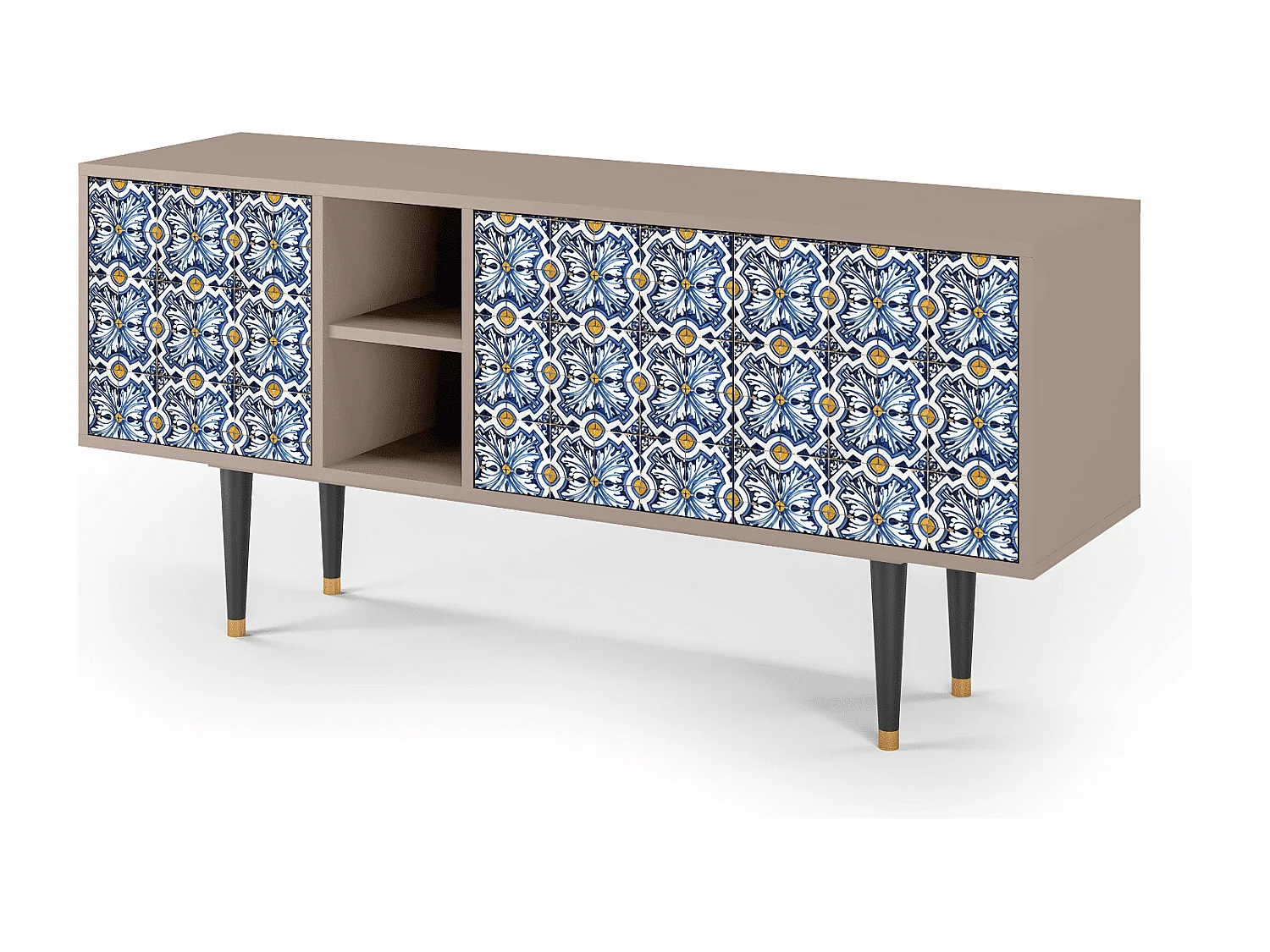 TV-meubel - 150х69х41 cm - T5 - Lovely Cornflowers, Latte