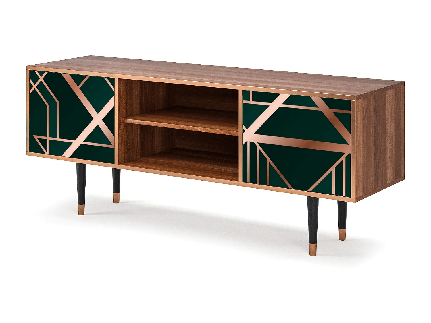 Meuble TV - 170х69х48 cm - T2 - Emerald Gatsby, Noyer