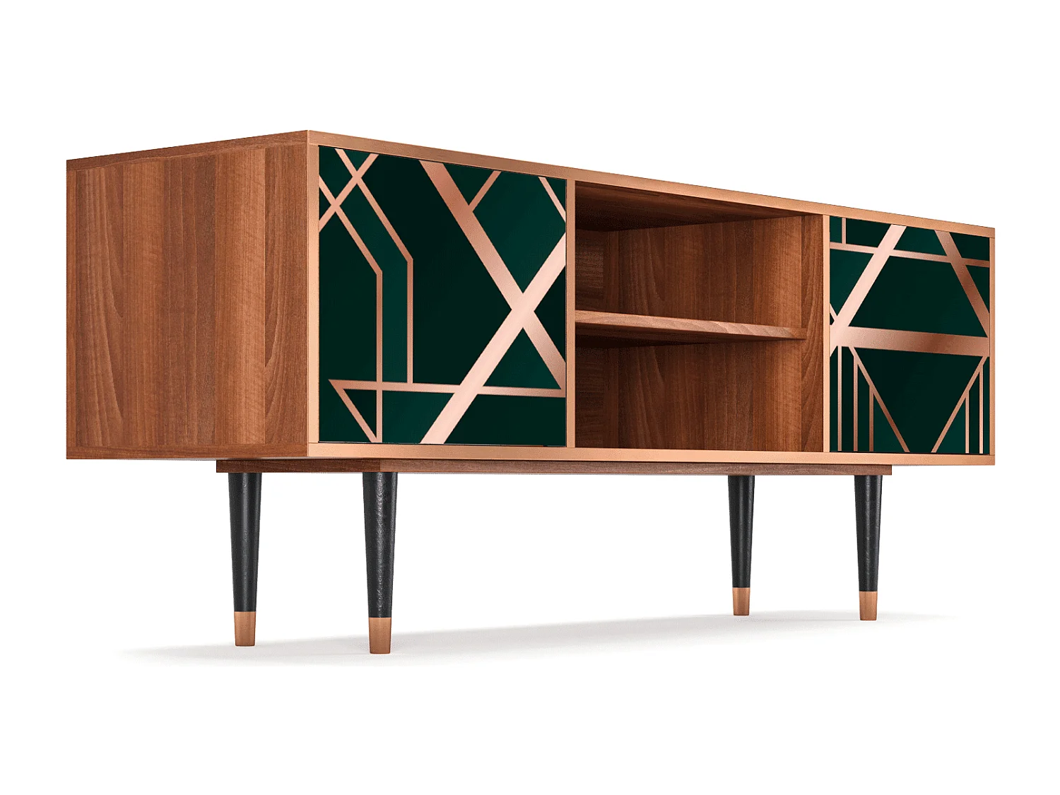 Meuble TV - 170х69х48 cm - T2 - Emerald Gatsby, Noyer