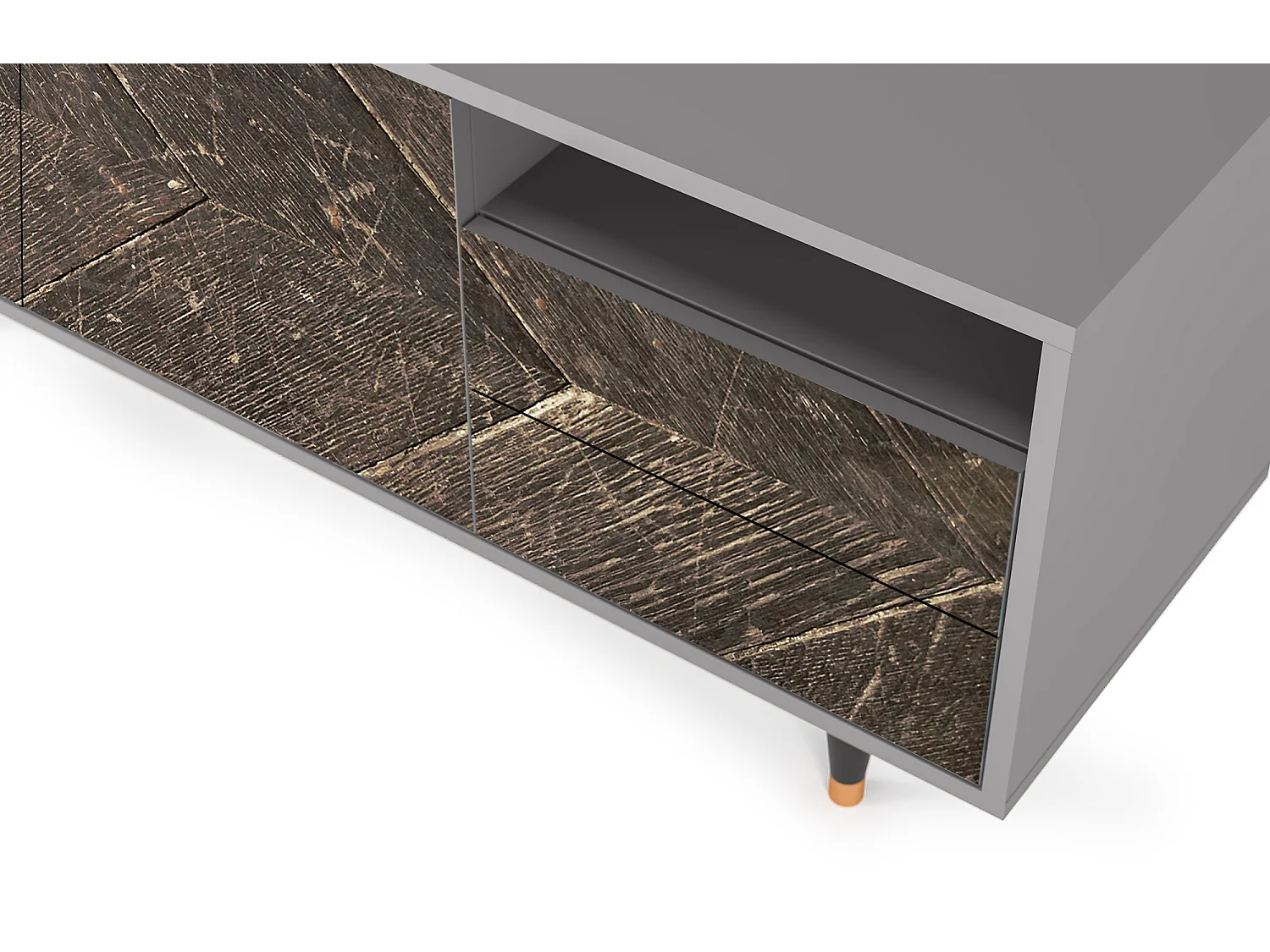 Meuble TV - 125х56х41 cm - T7 - Wise Tree, Gris