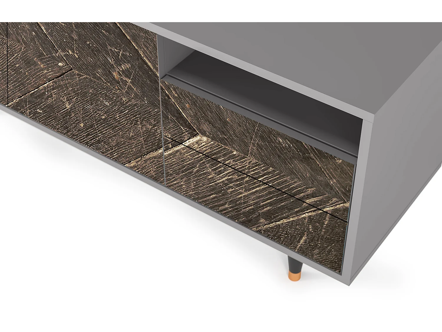 Meuble TV - 125х56х41 cm - T7 - Wise Tree, Gris