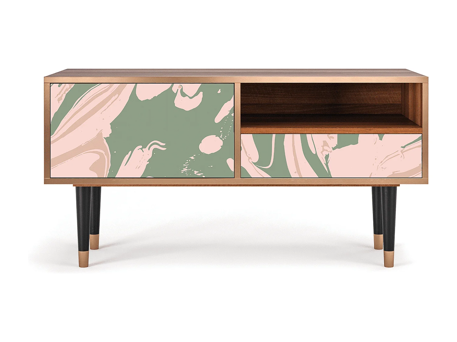 Mueble de TV - 115х59х48 cm - T3 - Aquarelle, Nogal