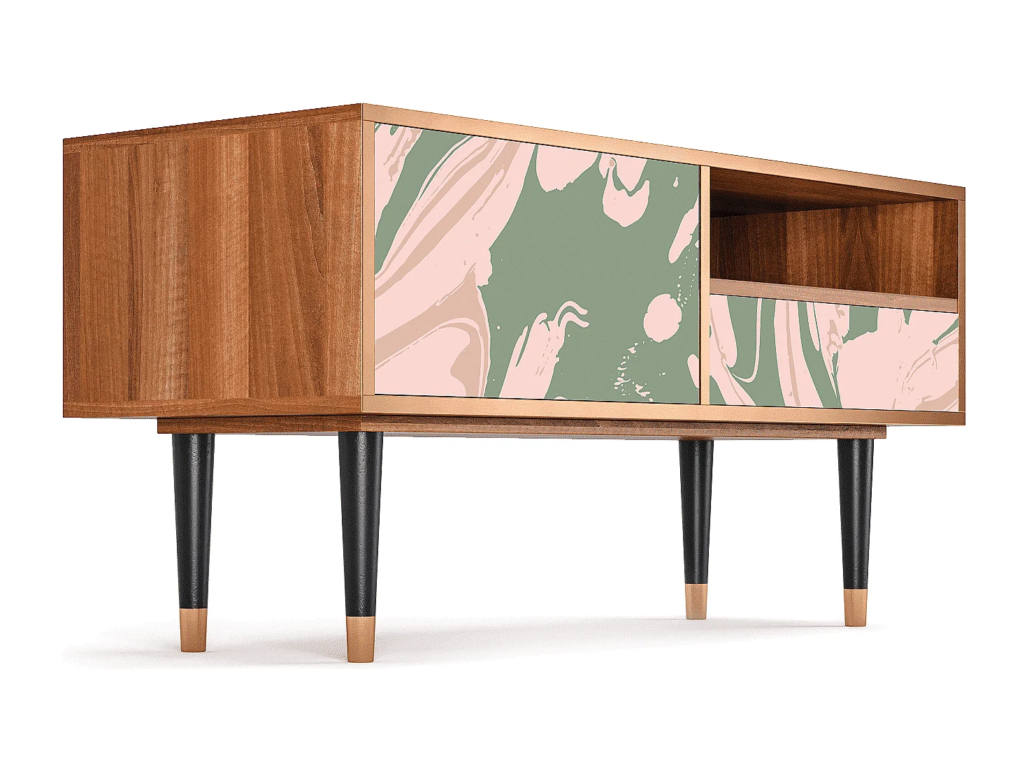 Mueble de TV - 115х59х48 cm - T3 - Aquarelle, Nogal