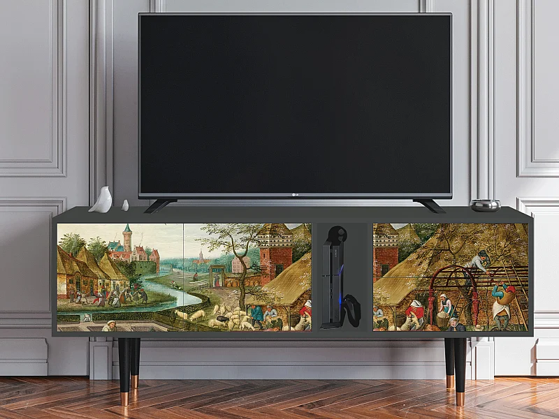 Meuble TV - 170х69х48 cm - T1 - The Younger - Spring, Anthracite