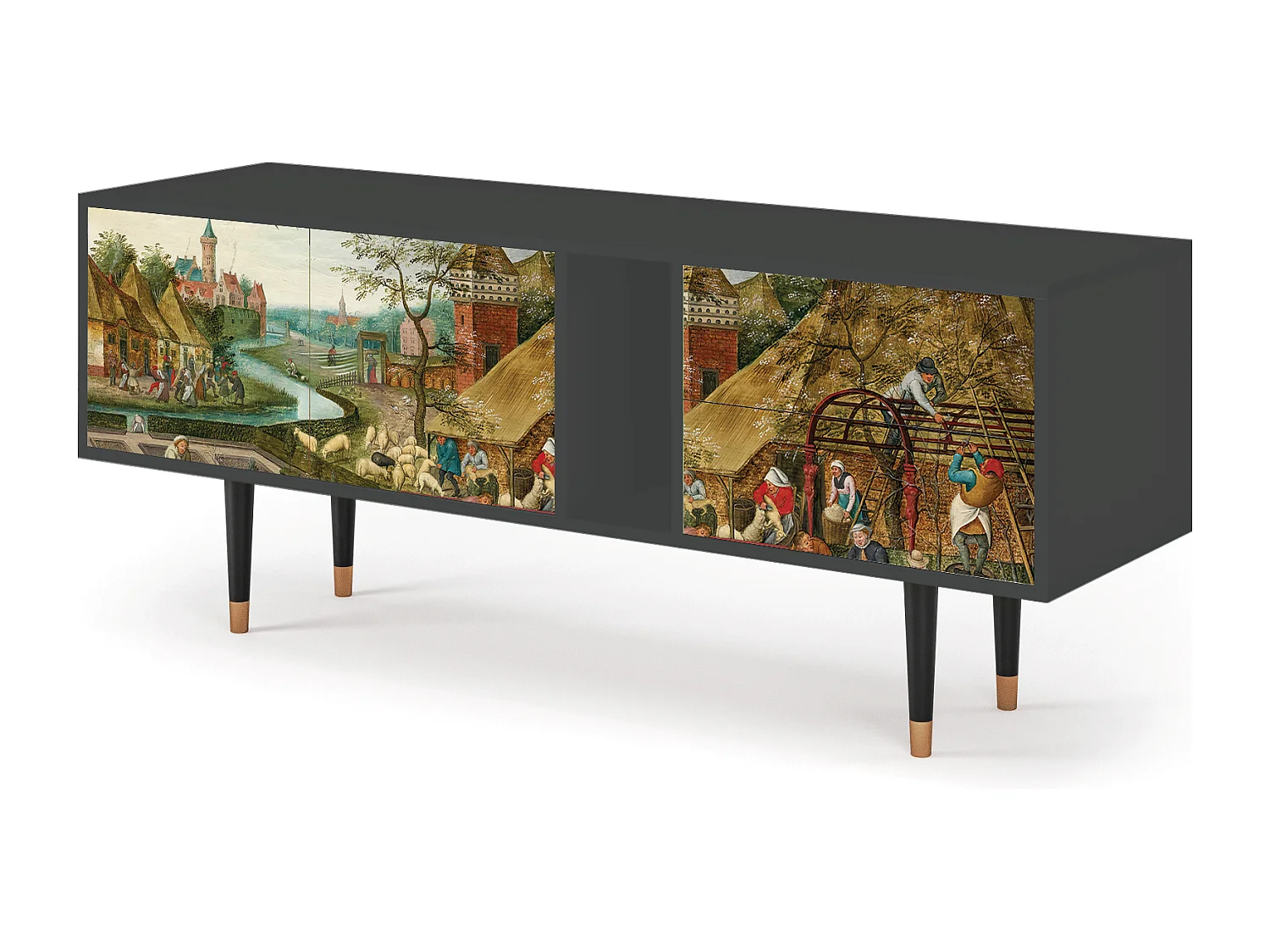 Meuble TV - 170х69х48 cm - T1 - The Younger - Spring, Anthracite