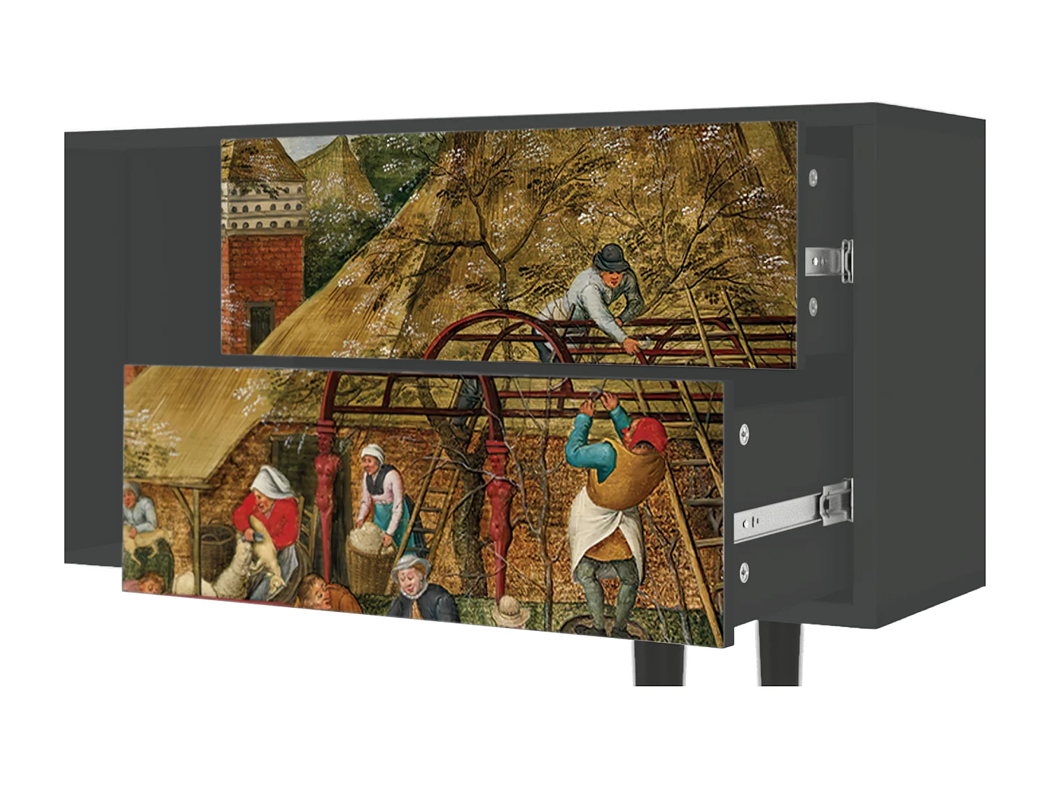 Meuble TV - 170х69х48 cm - T1 - The Younger - Spring, Anthracite