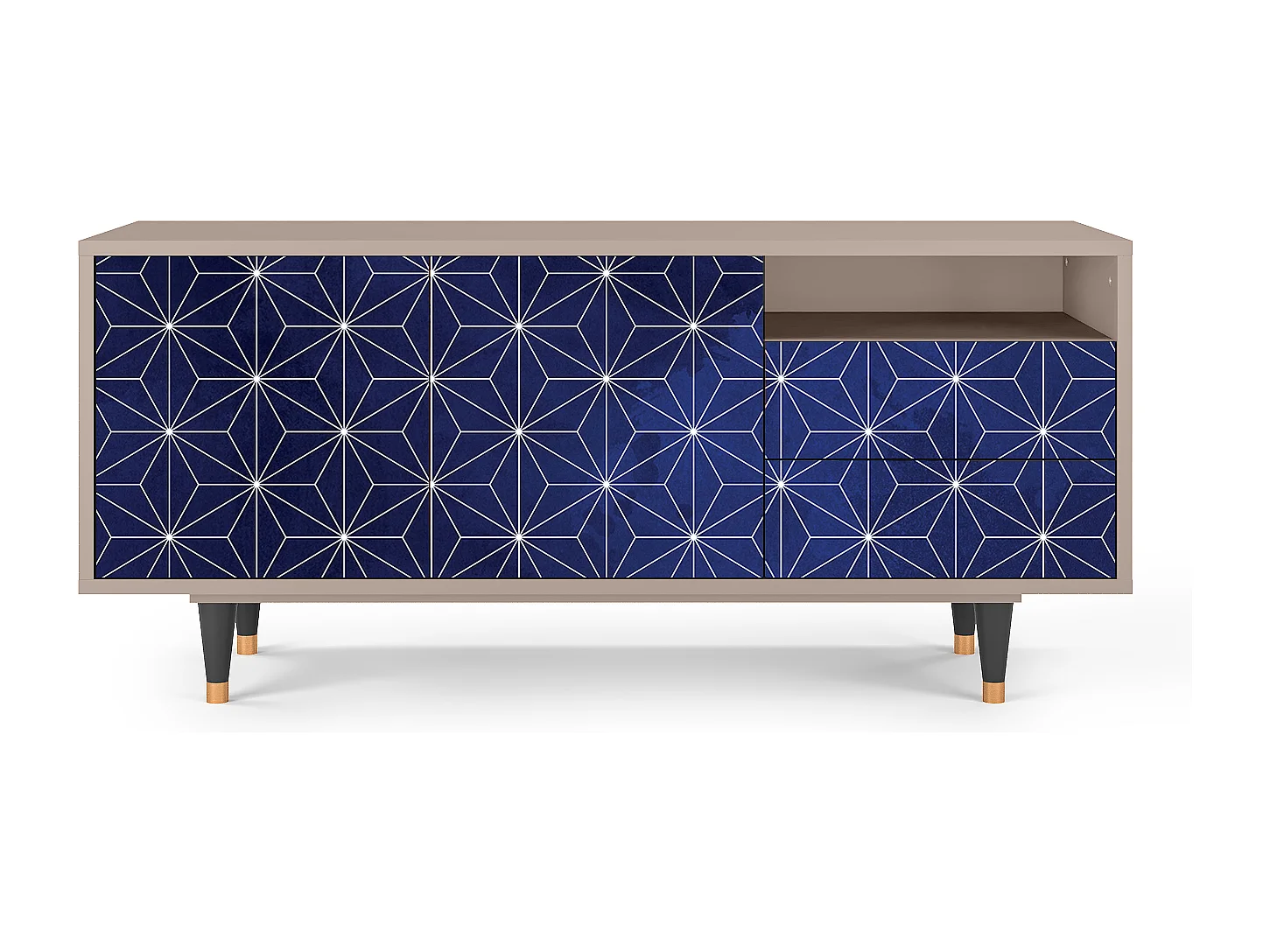 Meuble TV - 125х56х41 cm - T7 - Milky Way, Latte