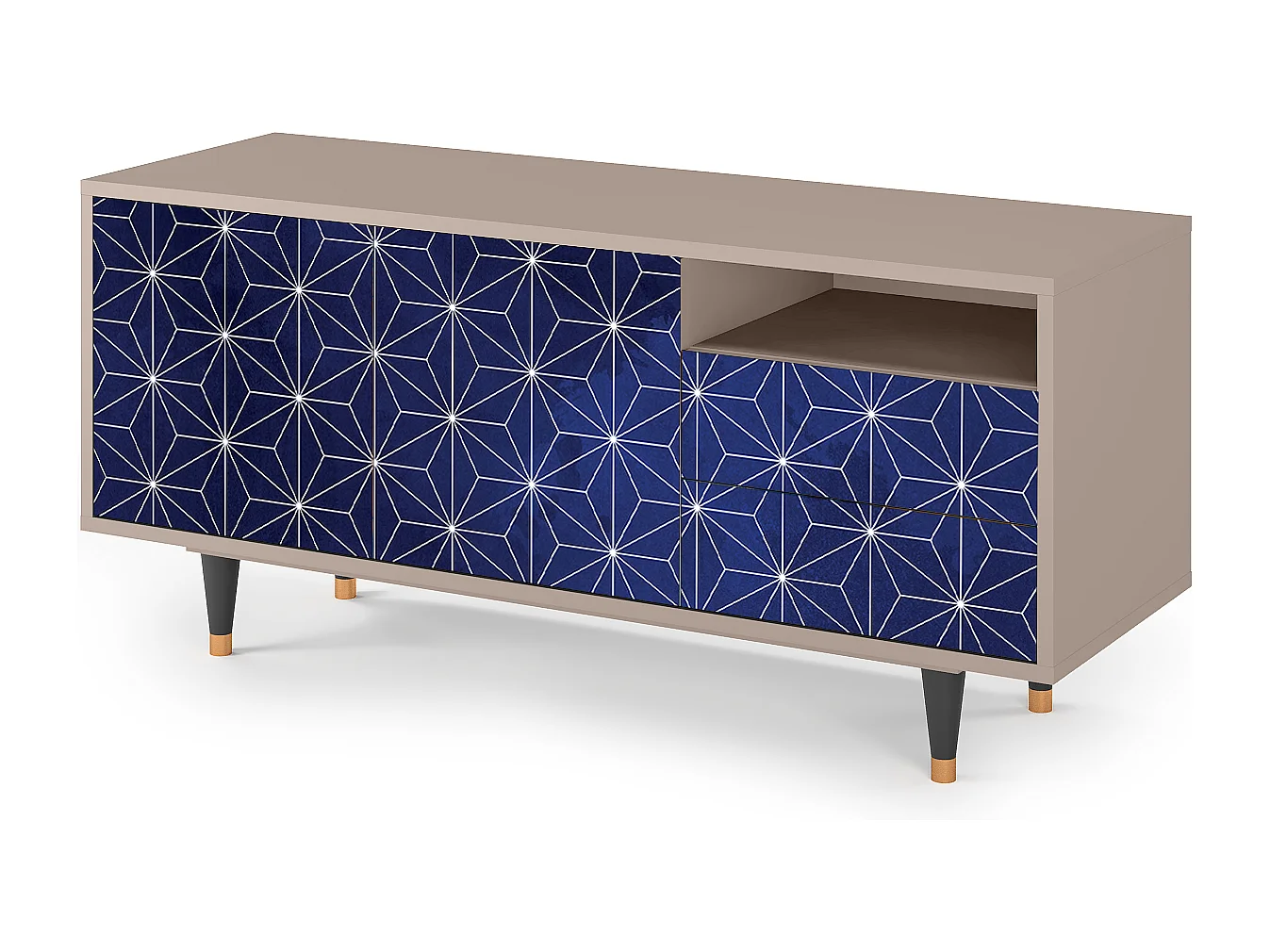 Meuble TV - 125х56х41 cm - T7 - Milky Way, Latte