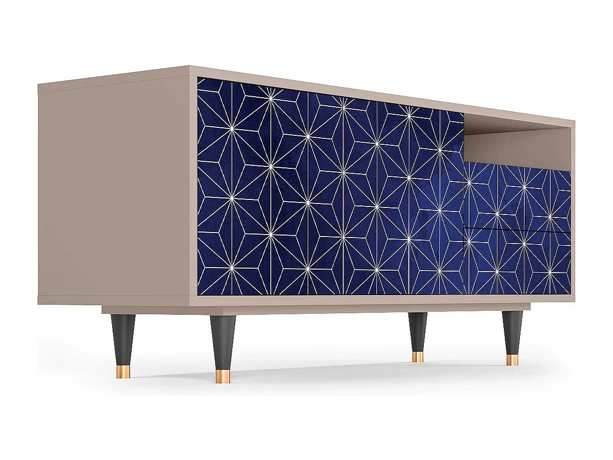 Meuble TV - 125х56х41 cm - T7 - Milky Way, Latte