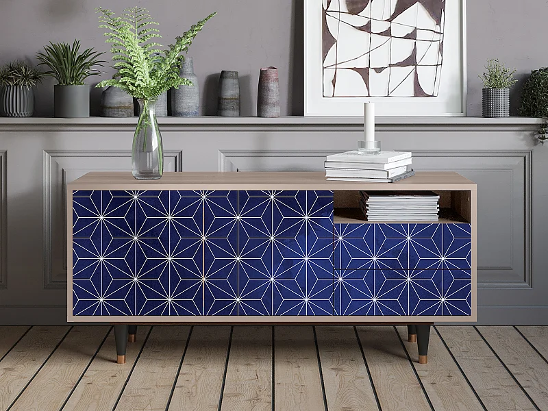 Mueble de TV - 125х56х41 cm - T7 - Milky Way, Latte