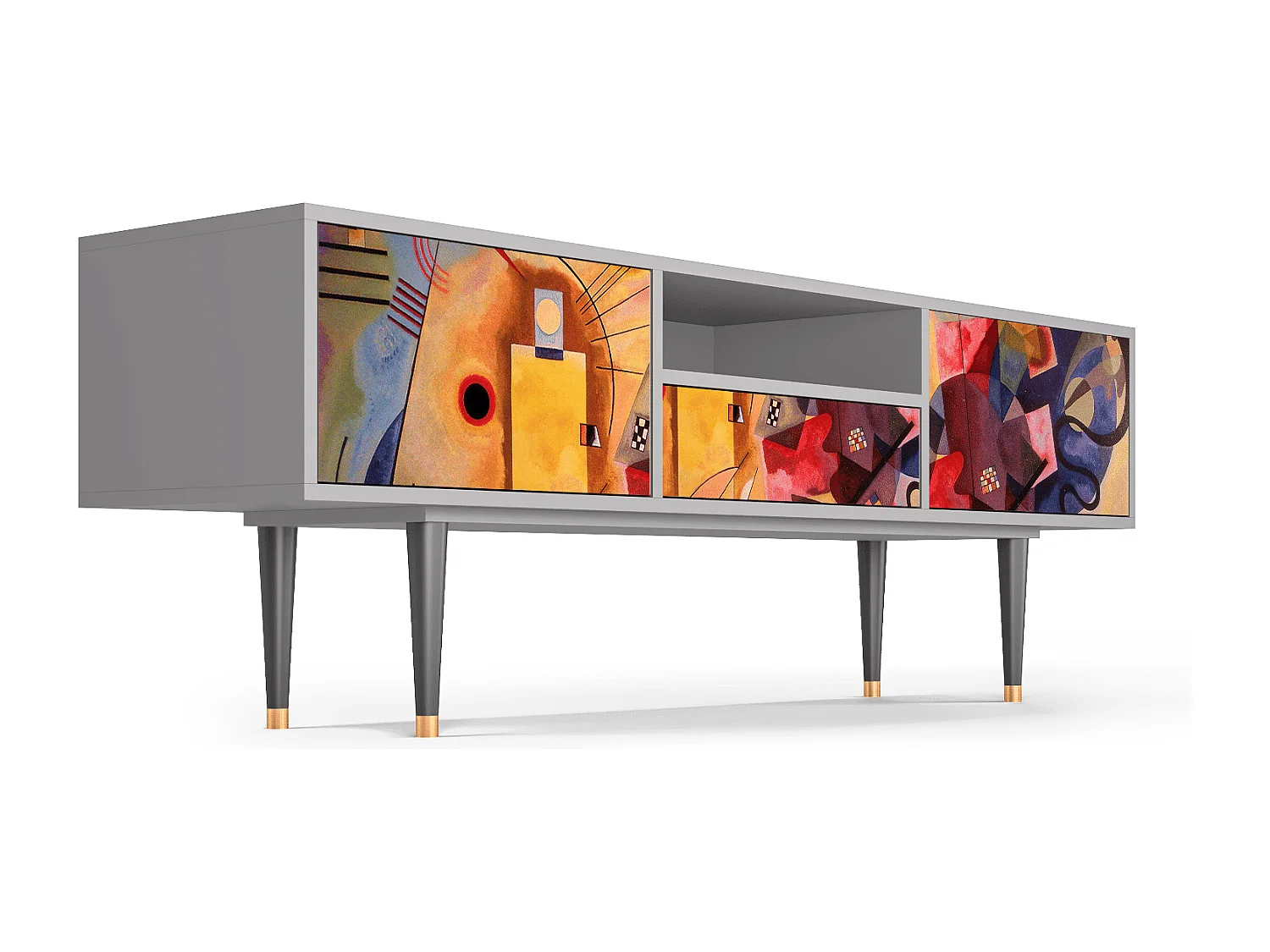 Meuble TV - 170х59х41 cm - T6 - Modern Art, Gris