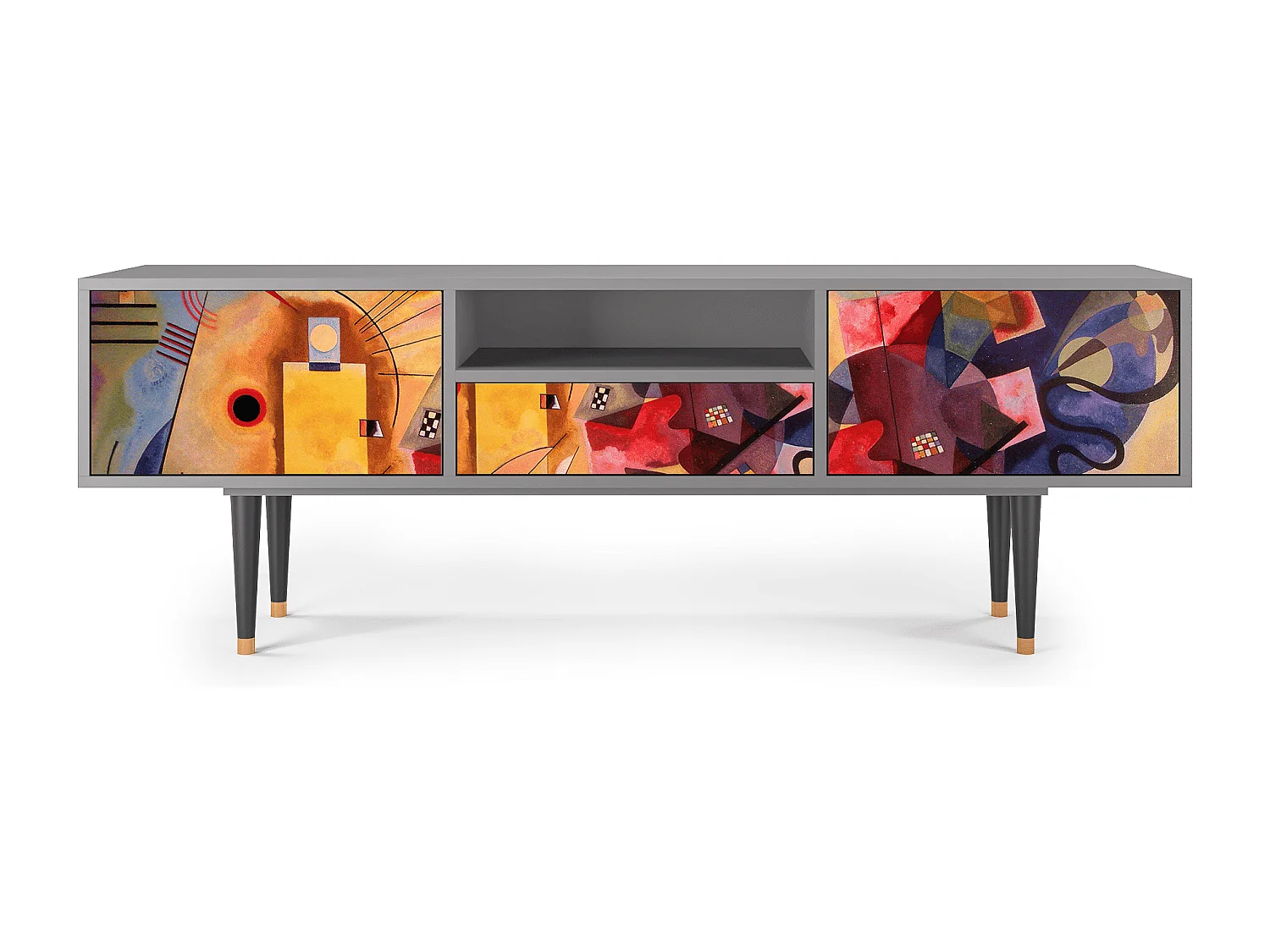 Mueble de TV - 170х59х41 cm - T6 - Modern Art, Gris