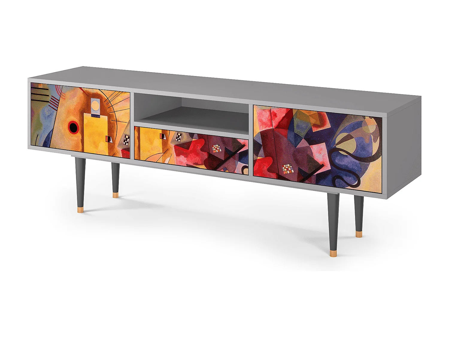Mueble de TV - 170х59х41 cm - T6 - Modern Art, Gris