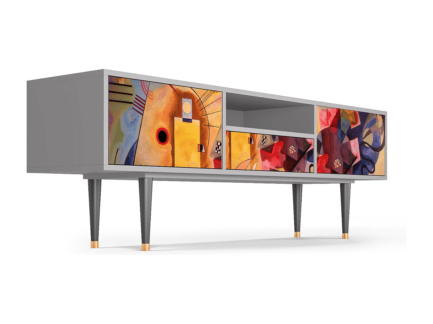 Mueble de TV - 170х59х41 cm - T6 - Modern Art, Gris