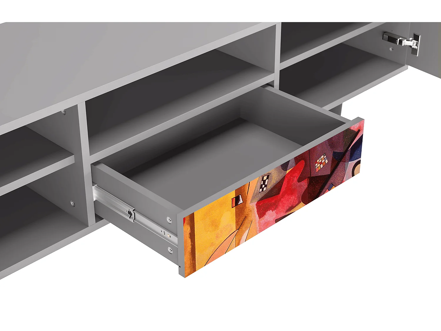 Mueble de TV - 170х59х41 cm - T6 - Modern Art, Gris