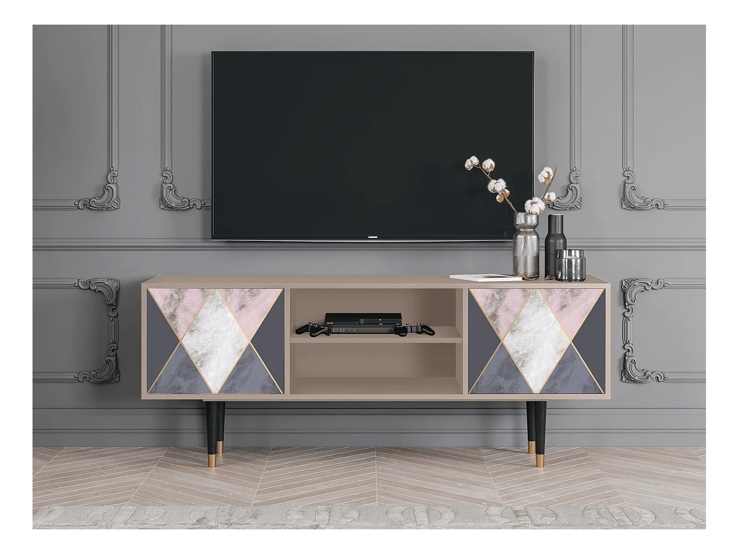 Meuble TV - 170х69х48 cm - T2 - Ideal Harmony, Latte