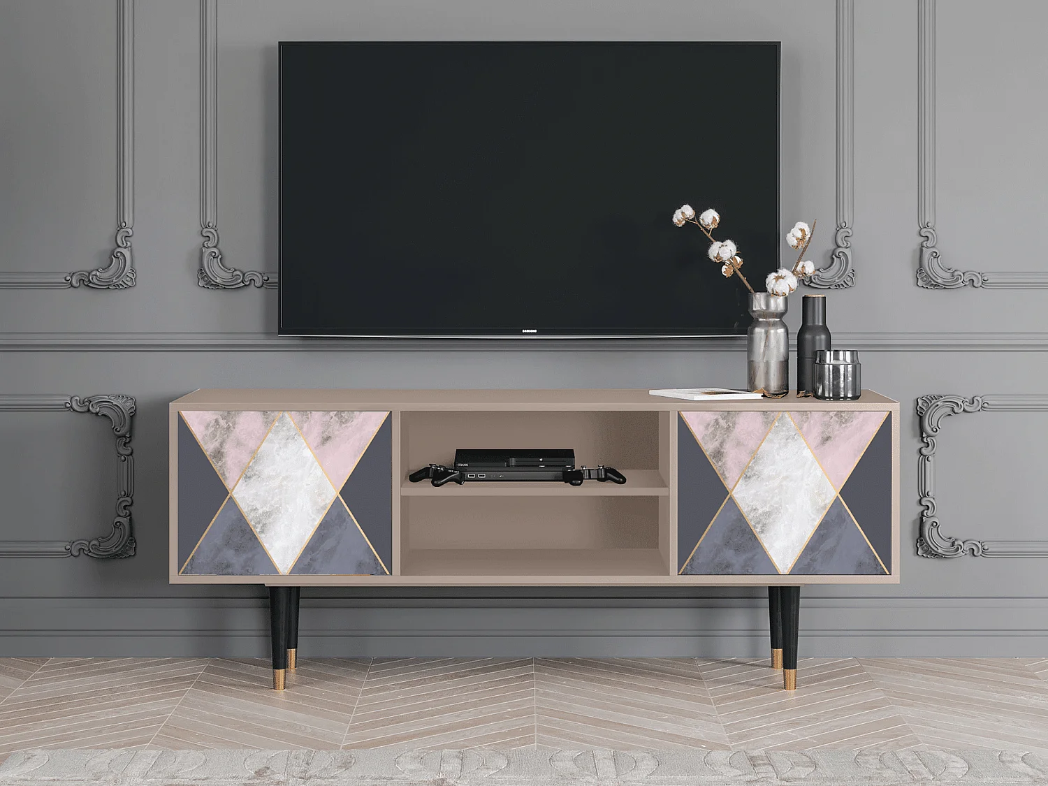 Meuble TV - 170х69х48 cm - T2 - Ideal Harmony, Latte