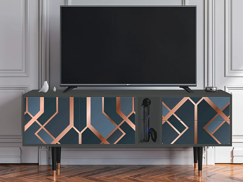 Meuble TV - 170х69х48 cm - T1 - Ashy 1920', Anthracite