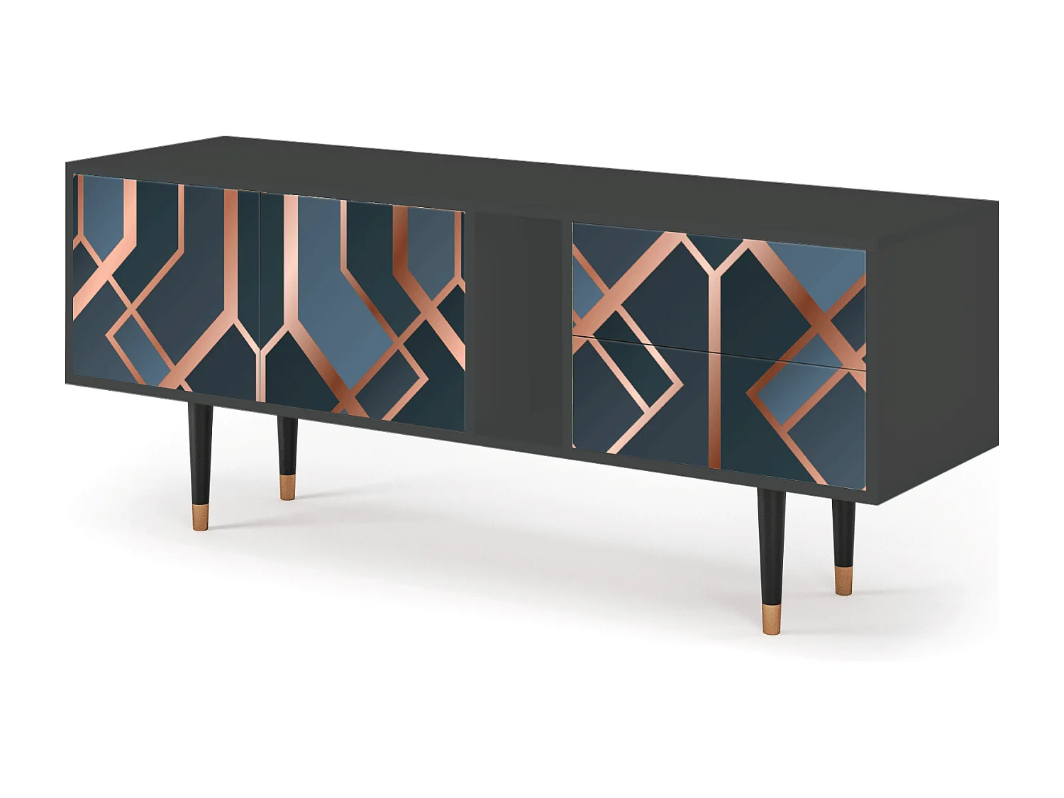 Meuble TV - 170х69х48 cm - T1 - Ashy 1920', Anthracite