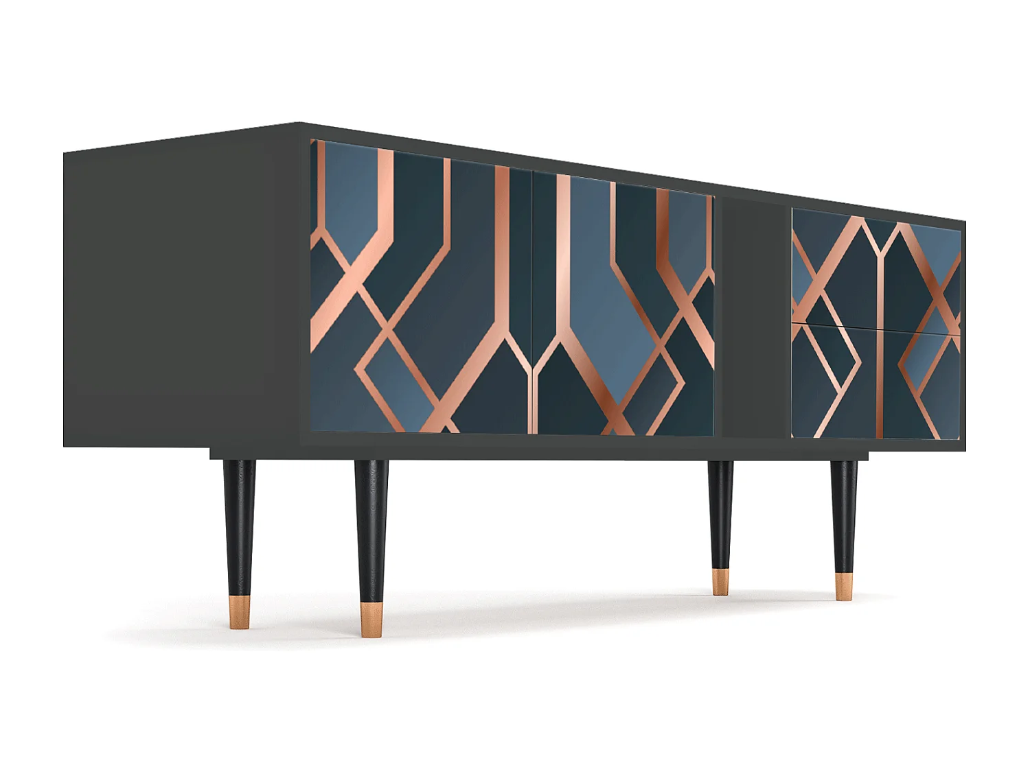 Meuble TV - 170х69х48 cm - T1 - Ashy 1920', Anthracite