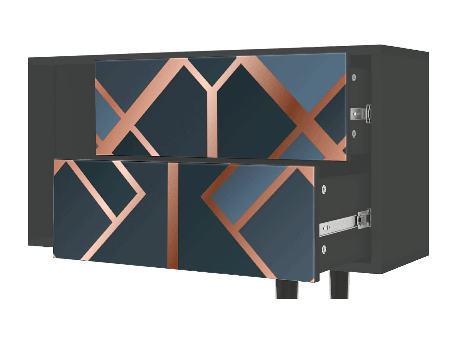 Meuble TV - 170х69х48 cm - T1 - Ashy 1920', Anthracite