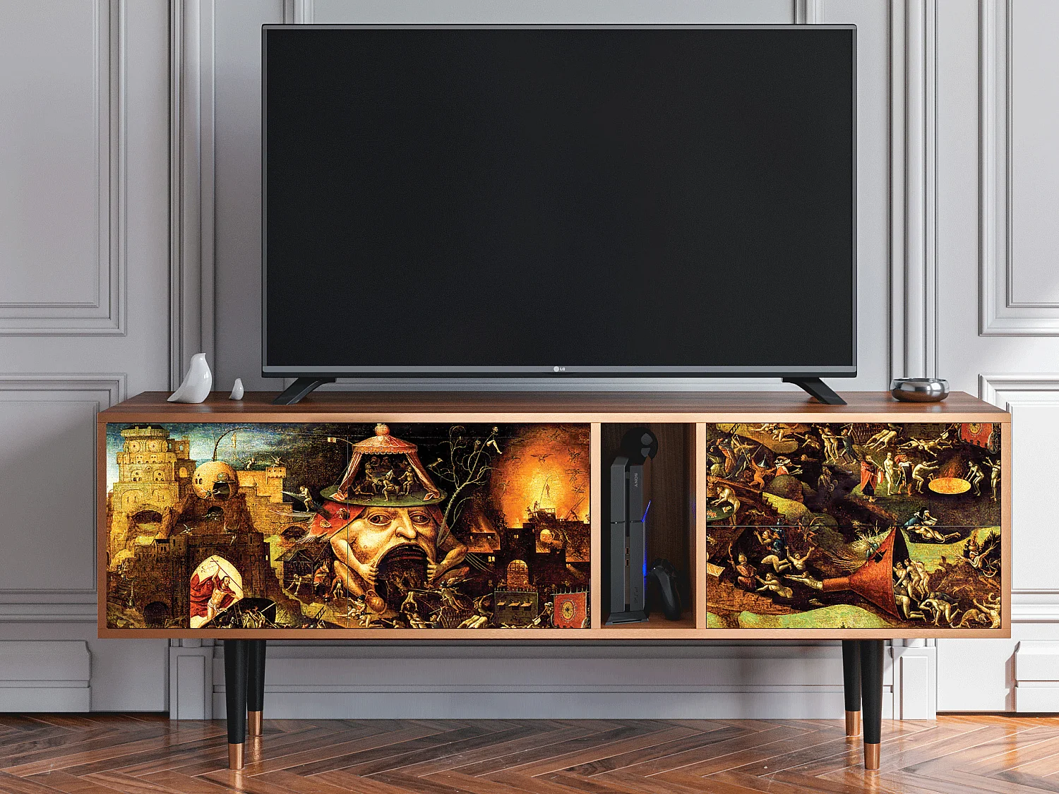 Mobile TV - 170х69х48 cm - T1 - Christ in Limbo, Noce