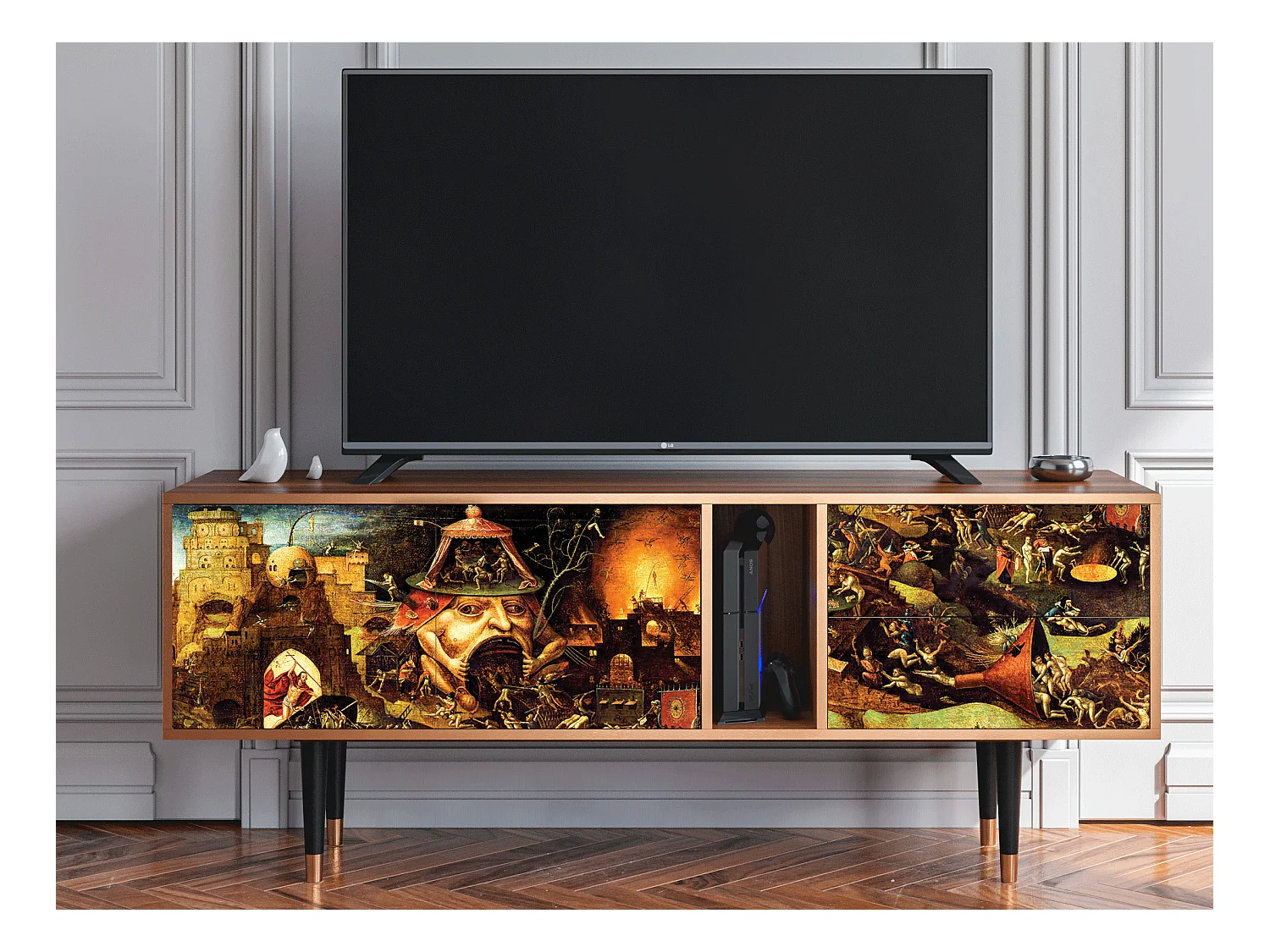 Meuble TV - 170х69х48 cm - T1 - Christ in Limbo, Noyer