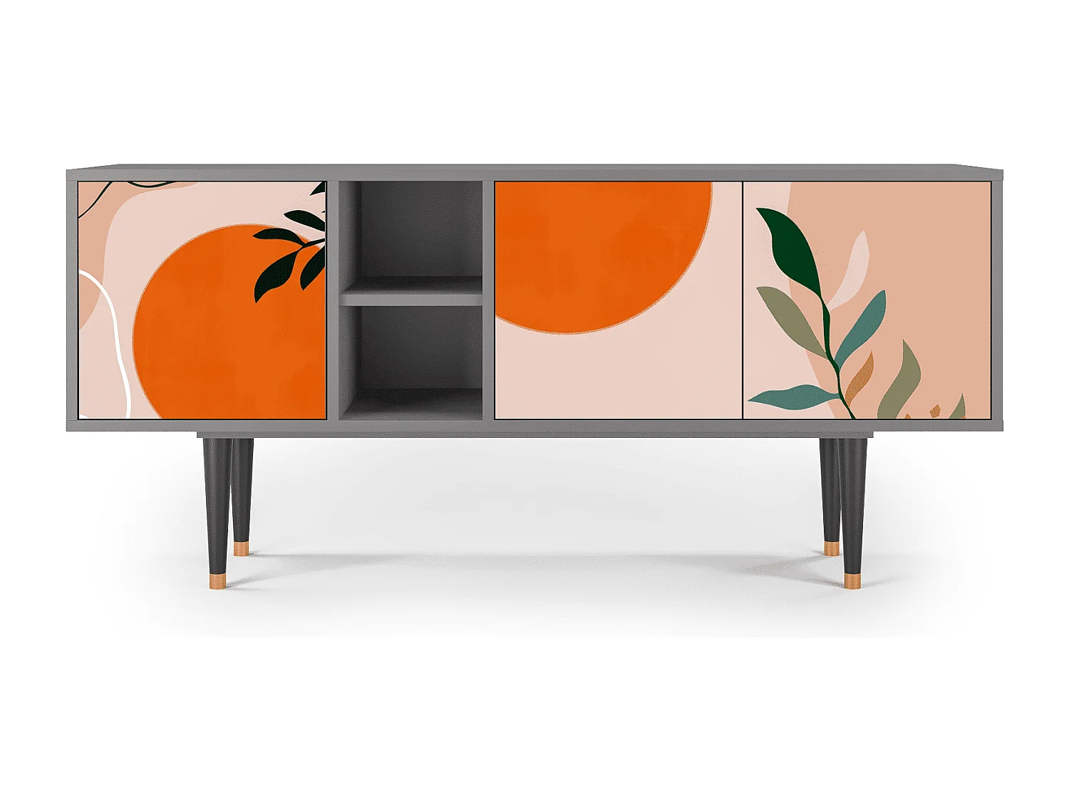 Szafka RTV - 150х69х41 cm - T5 - Artwork, Szary