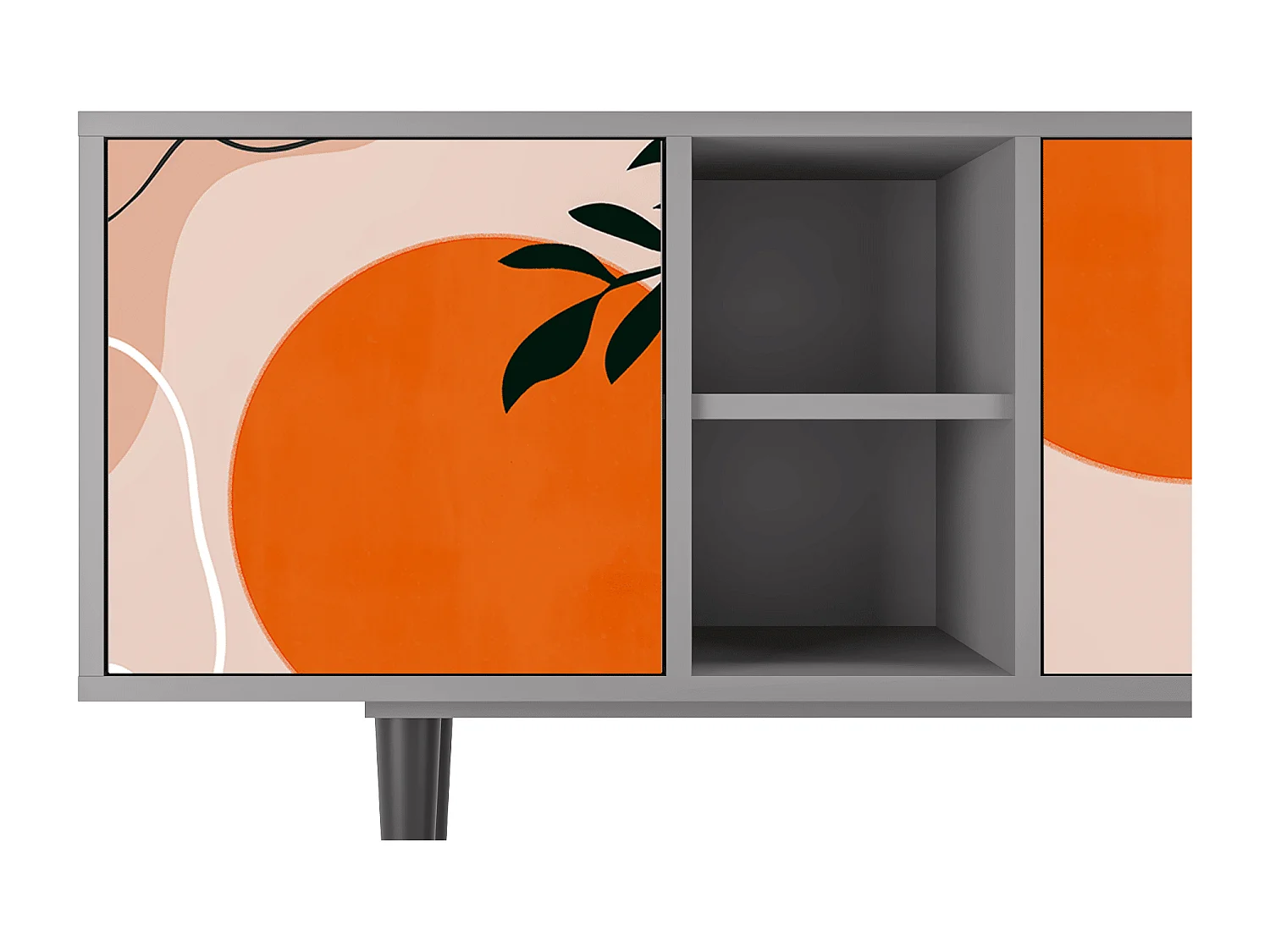 Szafka RTV - 150х69х41 cm - T5 - Artwork, Szary