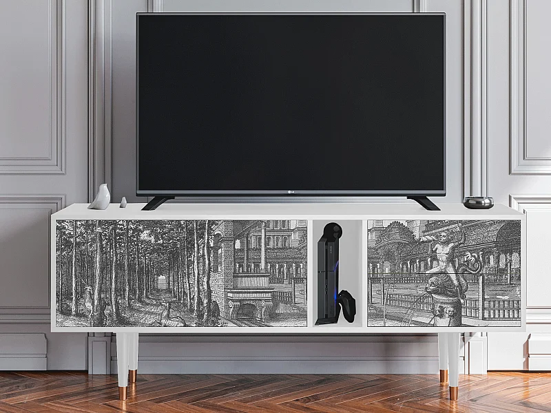 TV-Möbel - 170х69х48 cm - T1 - View of the Piazza, Weiß