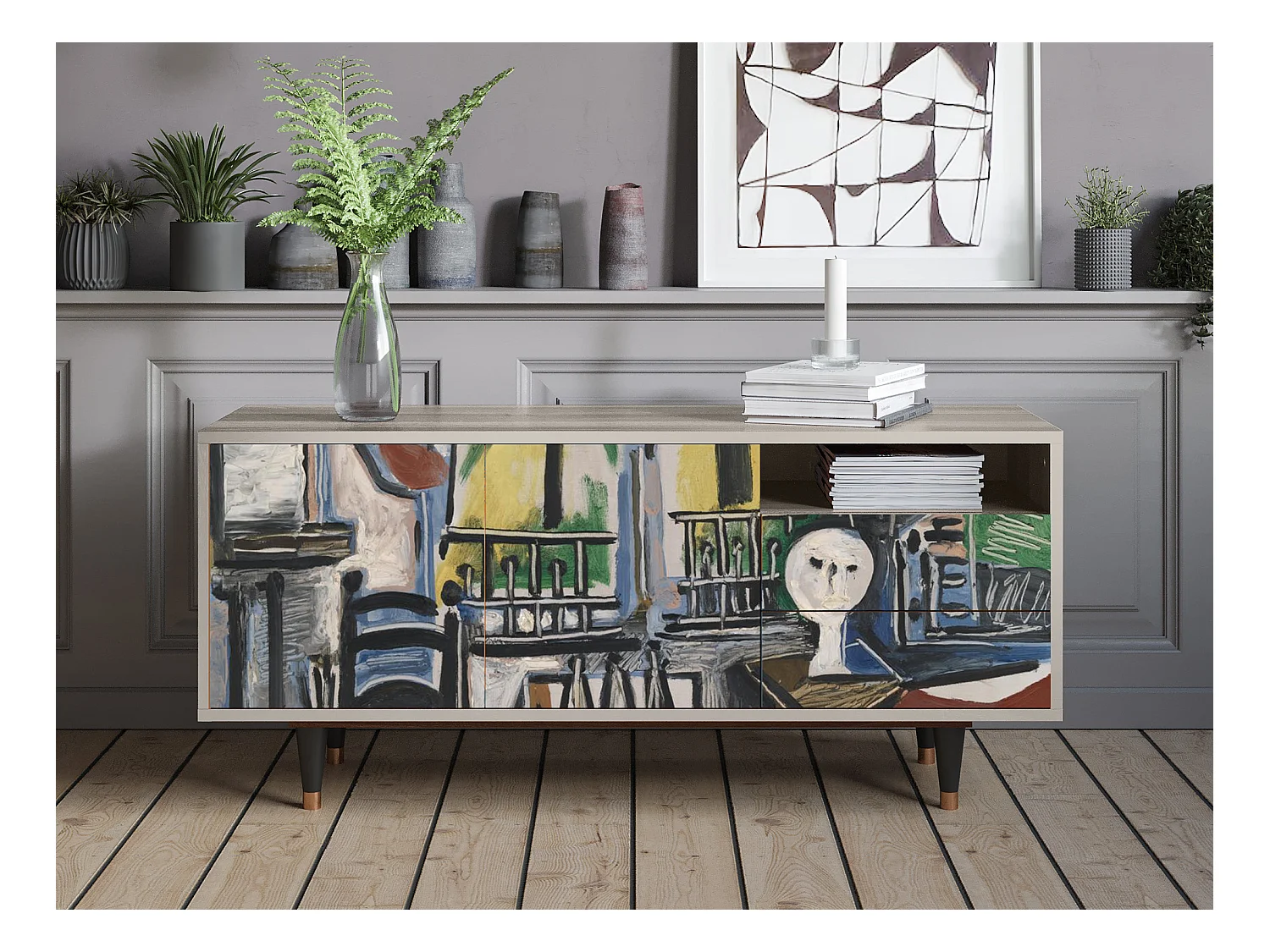 Mobile TV - 125х56х41 cm - T7 - The Studio , Sabbia