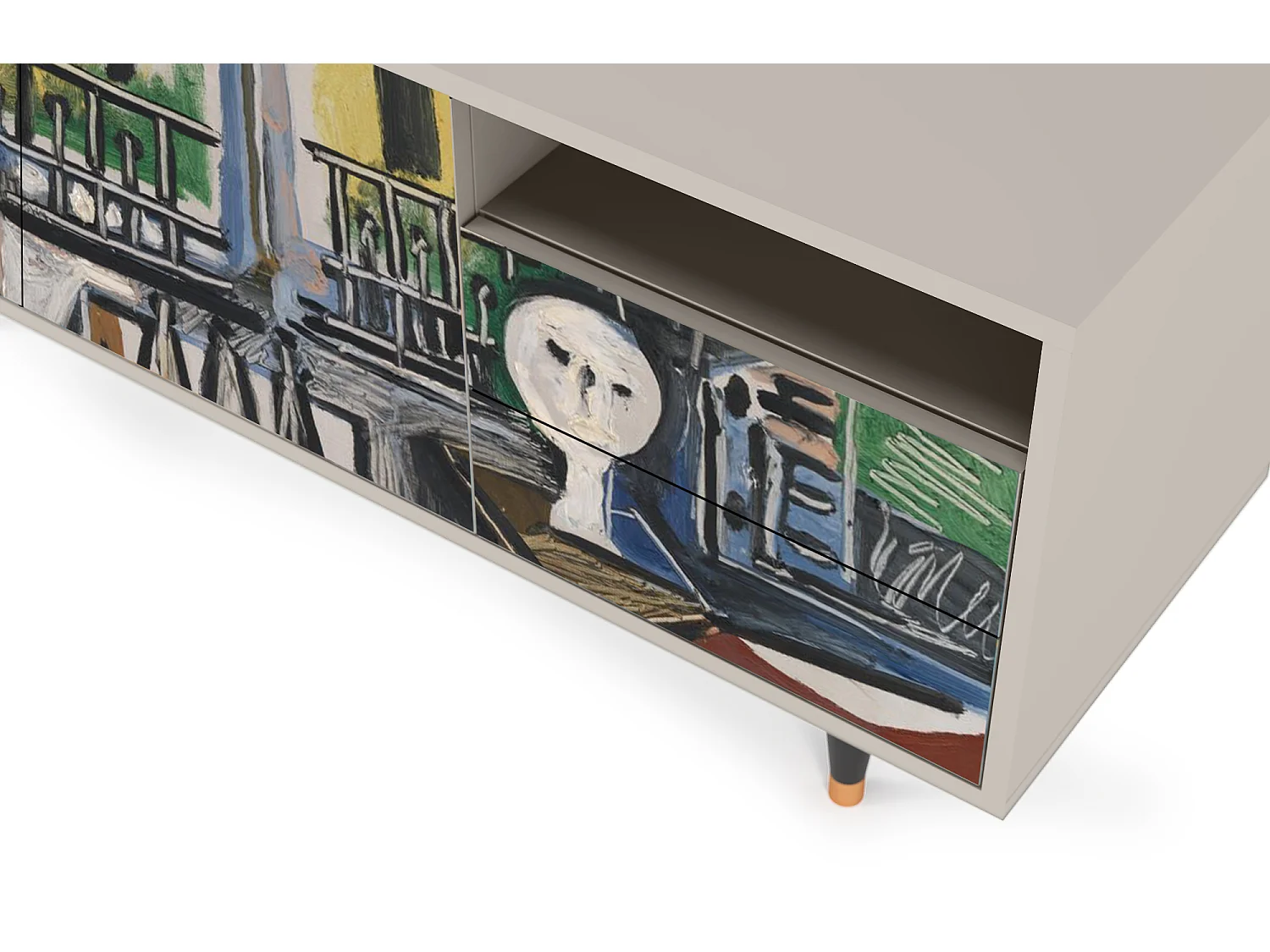 Szafka RTV - 125х56х41 cm - T7 - The Studio , Piaskowy